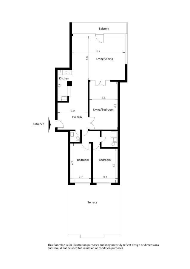 Apartament cu terasă